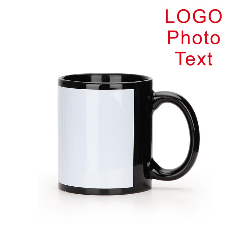 Black Cup DIY LOGO Ceramic 350 - Sublimation Mug White ulasan dan harga